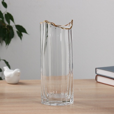 Ваза «Милагрос», классик, 25×9.5 см, стекло, прозрачная