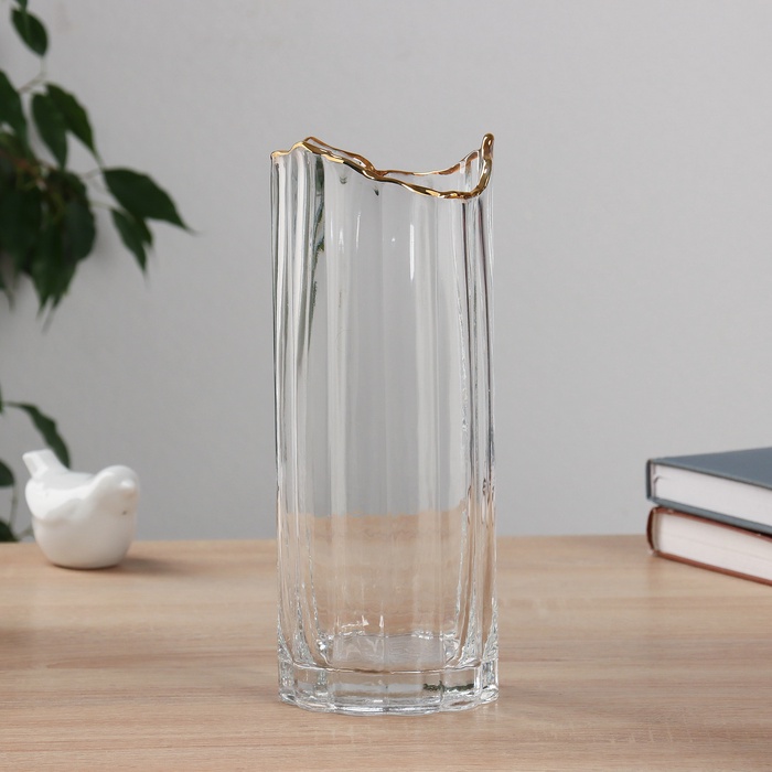Ваза «Милагрос», классик, 25×9.5 см, стекло, прозрачная - Фото 1
