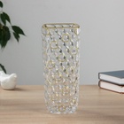 Ваза настольная «Альма галант» круги, 24×10 см, стекло, прозрачная - Фото 2