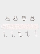 Держатель для швабр настенный самоклеящийся, прозрачная основа, 4 отделения, 42.5×6×6 см - Фото 4