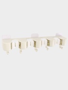 Держатель для швабр настенный самоклеящийся, 4 отделения, 33×6×6 см - Фото 1