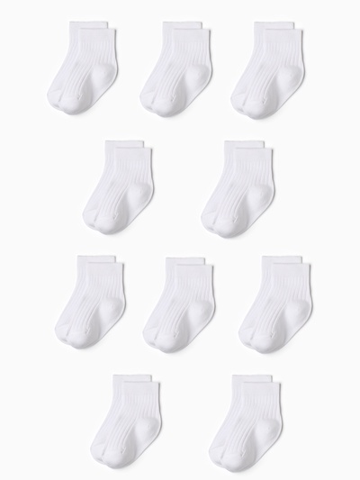 Набор носков Крошка Я BASIC LINE, 10 пар, 12-14 см, белый
