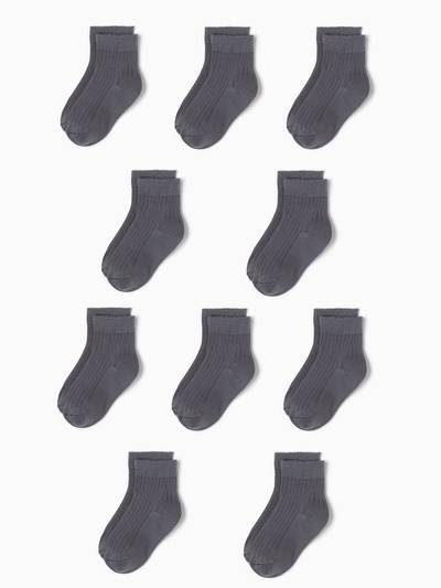 Набор носков Крошка Я BASIC LINE, 10 пар, 12-14 см, темно-серый