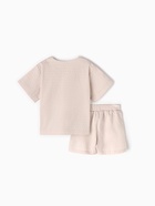 Комплект детский (футболка, шорты) MINAKU, бежевый, рост 74-80 см - фото 113817917