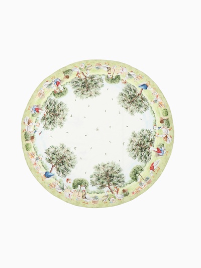 Скатерть «Этель» Family picnic, d=150 см ±3 см с ВГМО, 100% хлопок, саржа 190 г/м²