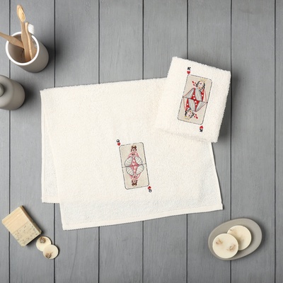 Набор полотенец «Любовная пара», 35×60 см - 2 шт, 100% хлопок, 350 г/м²