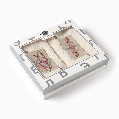 Набор полотенец «Любовная пара», 35×60 см - 2 шт, 100% хлопок, 350 г/м²