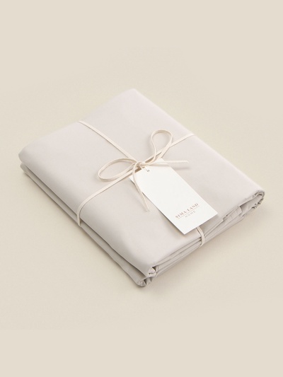 Простыня на резинке евро SL Home, 200×200+30 см, перкаль, молочная