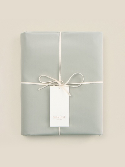 Простыня на резинке 2-спальная SL Home Percale, 160×200+30 см, перкаль, оливковая