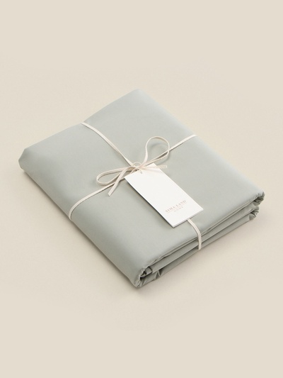 Простыня на резинке 2-спальная SL Home Percale, 160×200+30 см, перкаль, оливковая