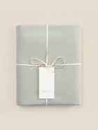 Простыня на резинке 300ТС SL Home Percale 200×200+30 см, олива, 100% хлопок - Фото 4