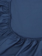 Простыня на резинке 300ТС SL Home Percale 140×200+30 см, синий, 100% хлопок - Фото 11