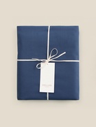 Простыня на резинке 300ТС SL Home Percale 140×200+30 см, синий, 100% хлопок - Фото 4