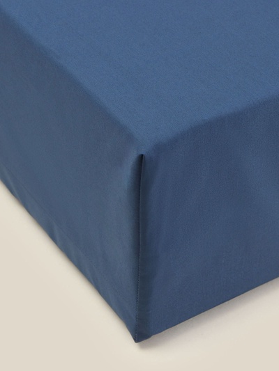 Простыня на резинке евро SL Home, 200×200+30 см, перкаль, синяя