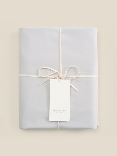 Простыня 1.5-спальная SL Home Percale 300ТС, 160×235 см, хлопок 100%, серая