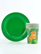 Посуда одноразовая бумажная «Джунгли», 6 тарелок, 6 стаканов - фото 32022922