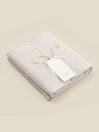 Простыня на резинке 2-спальная SL Home Percale, 160×200+30 см, перкаль, молочная - Фото 5