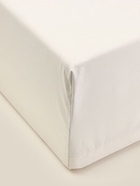 Простыня на резинке 2-спальная SL Home Percale, 160×200+30 см, перкаль, молочная - Фото 10