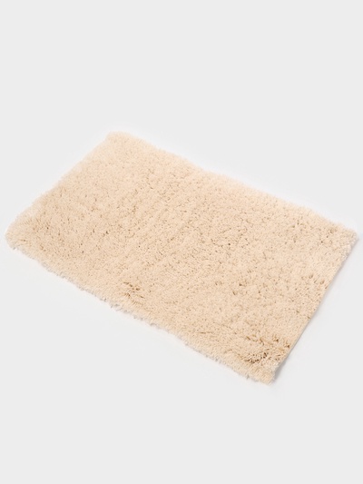 Коврик для дома Доляна, 80×50 см, ворс 4 см, серо-бежевый