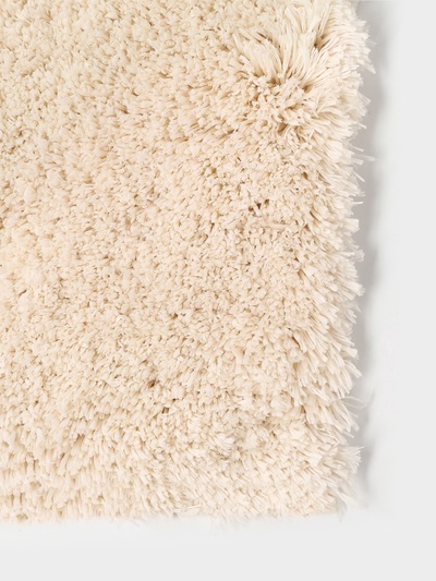Коврик для дома Доляна, 80×50 см, ворс 4 см, серо-бежевый