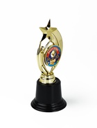 Кубок наградная фигура на Выпускной: звезда «Выпускник 2025» , золото, пластик, 7×18.2 см 10645321