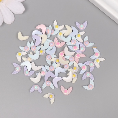 Декор для творчества акрил «Звезда с крыльями», набор 60 шт., 0.7×1 см