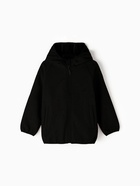 Ветровка демисезонная для мальчиков MINAKU из Softshell на флисе, непромокаемая, чёрная, рост 128 см - Фото 7
