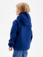 Ветровка демисезонная для мальчиков MINAKU из Softshell на флисе, непромокаемая, тёмно-синяя, рост 128 см - Фото 6