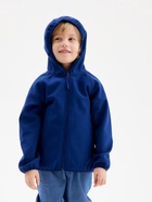 Ветровка демисезонная для мальчиков MINAKU из Softshell на флисе, непромокаемая, тёмно-синяя, рост 128 см - Фото 7