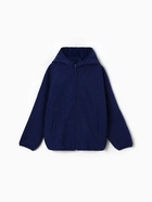 Ветровка демисезонная для мальчиков MINAKU из Softshell на флисе, непромокаемая, тёмно-синяя, рост 128 см - Фото 8