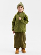 Ветровка демисезонная для мальчиков MINAKU из Softshell на флисе, непромокаемая, оливковая, рост 92 см - Фото 3
