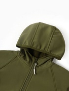 Ветровка демисезонная для мальчиков MINAKU из Softshell на флисе, непромокаемая, оливковая, рост 104 см - Фото 7