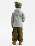 Ветровка демисезонная для мальчиков MINAKU из Softshell на флисе, непромокаемая, серая, рост 116 см - Фото 5