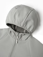 Ветровка демисезонная для мальчиков MINAKU из Softshell на флисе, непромокаемая, серая, рост 116 см - Фото 7