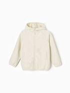 Ветровка демисезонная для девочек MINAKU: Softshell на флисе, непромокаемая, бежевая, рост 104 см - Фото 7