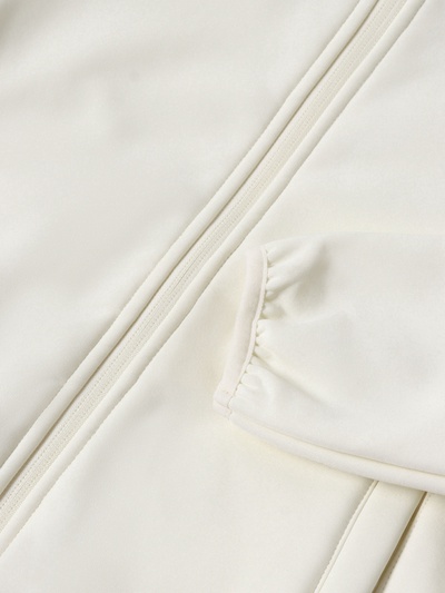 Ветровка для девочки на флисе MINAKU: Softshell, непромокаемая, бежевая, рост 104 см
