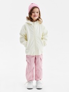 Ветровка демисезонная для девочек MINAKU из Softshell на флисе, непромокаемая, бежевая, рост 134 см - Фото 4