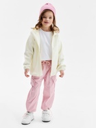 Ветровка демисезонная для девочек MINAKU из Softshell на флисе, непромокаемая, бежевая, рост 134 см - Фото 5