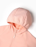Ветровка демисезонная для девочек MINAKU из Softshell на флисе, непромокаемая, персиковая, рост 110 см - Фото 9
