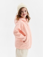 Ветровка демисезонная для девочек MINAKU из Softshell на флисе, непромокаемая, персиковая, рост 134 см - Фото 5