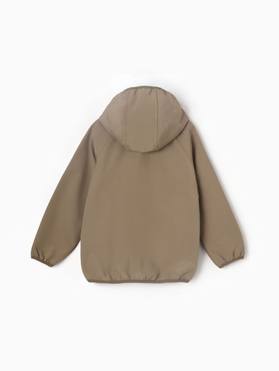 Ветровка для девочки на флисе MINAKU: Softshell, непромокаемая, зелёная, рост 92 см
