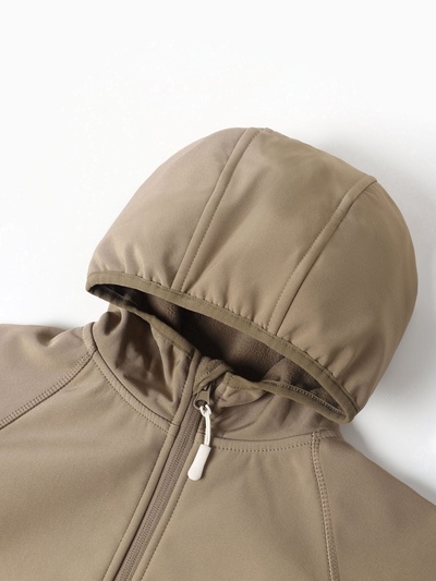 Ветровка для девочки на флисе MINAKU: Softshell, непромокаемая, зелёная, рост 104 см