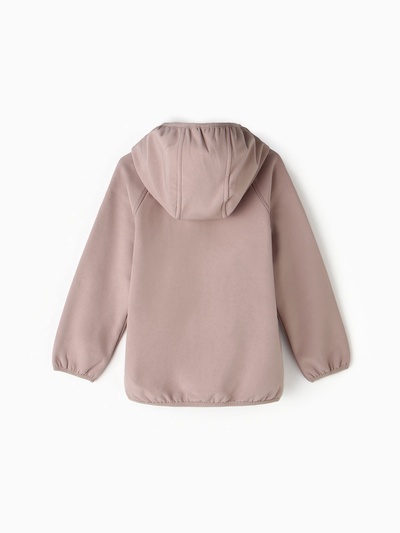 Ветровка для девочки на флисе MINAKU: Softshell, непромокаемая, розовая, рост 98 см
