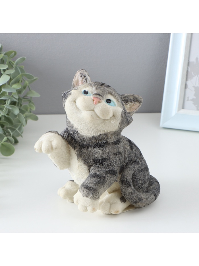 Копилка для денег TAKE IT EASY «Хитрый котик», полистоун, 14×10×16 см - Фото 1