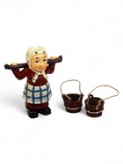 Садовая фигура из полистоуна «Бабушка с ведрами», 20×7×19 см, Greengo 10774242