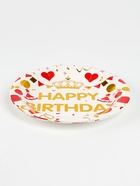 Набор бумажной посуды одноразовой «С днём рождения», 12 шт., цвет белый - фото 32022988