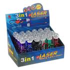 Фонарик-лазер брелок для ключей на карабине «Шар», МИКС - Фото 1