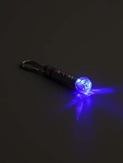 Фонарик - лазер брелок для ключей на карабине «Шар», МИКС