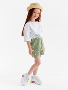Шорты для девочки, MINAKU: Jeans Collection, цвет зелёный, рост 110 см - фото 809717090
