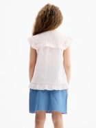 Блузка для девочки, MINAKU, розовая, рост 122 см - Фото 5